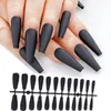 ongles noirs mates longs