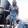 Felpe con cappuccio da uomo Tasca fitness per il tempo libero Canotte senza maniche Maglietta per bodybuilding Moda Stringer Gilet da allenamento maschile Abbigliamento sportivo