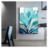 Affiche d'art mural toile peinture affiche impression mur Art photos salon décoration fleur grande feuille Splash abstrait Woo