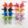 Dog Apparel 30/50pcs Shining Sequins Bow Tie Pet Products Accessories Bowtie Cute Cat Holiday Supplies