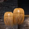 Hängslampor vintage bambu ljuskronor hängande lampa restaurang vardagsrum sovrum dekorativa ljus hus juldekorationer