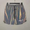 Shorts FOG de alta qualidade de náilon masculino e feminino streetwear shorts reflexivos soltos com cordão na altura do joelho