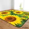 Teppiche Digitaldruck Bedrucktes Rosen-Sonnenblumenmuster Valentinstagsgeschenk Multi-Size-Teppich Dekorative Bodenmatte für Zuhause SchlafzimmerTeppiche