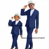 Giyim Setleri Yaz Yeni 2022 Erkekler İçin Takım Düğün Smokin Açık Mavi Takım 2 Parça Çocuk Resmi Blazer Pantolon Seti Enfant Garon W0224