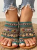 Sandali Scarpe da donna Estate Stile greco Boho Folk-Custom Pantofole piatte da donna artigianali Casual Traspirante Comoda spiaggia Y2302