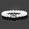 Strand Beaded Strands Buddha Head Natural Stone Black Bracelet Men Women Meditation Stretch Bracelets Bangles Charm Yoga Healing Prayer