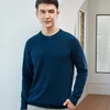 Herren-T-Shirts, luxuriöser und eleganter Pullover für den Winter, 100 % reine Wolle, Business-Casual, Gentleman, warmes Oberteil, frachtfrei 230223