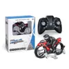 Auto elettrica RC 2 in 1 Moto acrobatica RC Kid Air Land 2 4GHz Drone volante fuoristrada con motocicletta modello senza testa con rotazione a 360° 230224