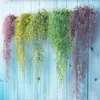 Dekorative Blumen Künstliche Gefälschte Seidenblume Rebe Hängende Garland Pflanze Hausgarten Hochzeit Dekor Pflanzen Party Supplies Decorat