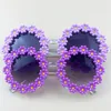 어린이 선글라스 성인 라운드 꽃 패션 Sunglasse 소녀 소년 스포츠 음영 안경 UV400 야외 태양 안경 7 색