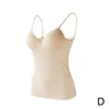 Camisoles & Tanks Summer Sexy Tank Tops Women Crop Modal Top With Built-in Bodycon Sleeveless Bra Basic Camisole Slim Shirt E6W1