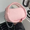 Bolsas de noite cor de cor sólida pão de bolsa de nylon pequena embreagem fofa feminino bolsa de ombro girada satchel compra