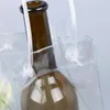 Sac de glace en plastique Portable d'été, bouteille unique, sacs de refroidissement transparents auto-scellés, pochette de stockage de boissons et de champagne, récipient alimentaire de cuisine