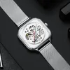 Wristwatches Luxury Sports Men's Watch Mechanical Automatic Winding Clock Bracelet Accessories Sapphire Stainless Steel Mesh StrapWristw