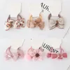 Hair Accessories 2Pcs Sweet Princess Baby Girls Band Floral Dot Ropes Children Headdress Ties