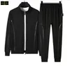 a2 Printemps et automne Survêtements pour hommes Stone Fashion Classic Island Jacket Solid Casual Sports Suit est Land Deux pièces à capuche à capuche avec fermeture à glissière mm5