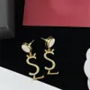 Pendientes de diseñador Cuelgan para mujer Diamantes Pendiente de aro Stud Joyería de lujo para mujer Moda Oro Studs Earing ys Ornaments 2302241D