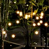 Luces de luciérnaga de luz LED solar oscilante 6LED 8LED Jardín al aire libre a prueba de agua para la decoración del camino del patio del patio