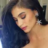 Dangle Earrings & Chandelier Stonefans Luxury Rhinestone Star Shaped For Women Clear Crystal Geometric Drop Weeding Jewelry GiftDangle