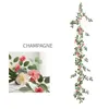 Decorative Flowers 1.8 Meters Briar Rattan Indoor Simulation Plant Wall Christmas Decoration Fake Flower Vines Wedding Room Decor