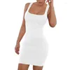 Casual Dresses Echoine Solid Sleeveless Dress Women Classic