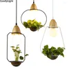 Pendant Lamps Plant Lighting Wood Lampshade Modern Flower Growing Herbs Lustre LukLoy Babylon Home Decor E27 Hanglamp LED Lamp