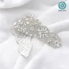 Waist Chain Belts 1PCBridal hand beaded crystal applique belt wedding sash sew ir for dress accessories WDD0152 230224