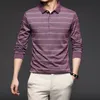 Mens Polos toppklass Fashion Brand Men Polo Shirts For Men Striped Casual Designer Long Sleeve Tops Herrkläder 230224