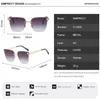 Zonnebrillen Simprect Rimless Square zonnebril Dames 2022 Luxury Brand Designer Quality Sun Glasses Fashion Vintage Retro Shades For Women G230223