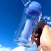 7 pollici carino bong in vetro narghilè dab rig unica funzione blu soffione in vetro tubo per fumare acqua con banger al quarzo