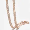 Łańcuchy 4 mm damskie naszyjnik męski 585 Rose Gold Hammered Venetian Link łańcuch mody biżuteria 50 cm 60cm LCN09