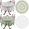 Nappe De Table Blanc Ou Crème Dentelle Cuisine Nappe Ronde Oblongue Choix Couverture Thé Tablewaer 20Mar27