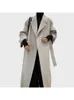 Giacche da donna Hightend Hightend a mano lungo stile accappatoio a mano doppia cappotto alpaca inverno sleeverold bockup lana sciolta 230223