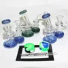 Mini Bongos de vidro de gama de óleo de petróleo Hookahs de 4,5 polegadas de espessura Pyrex Recycler Tubos de água de 14 mm fêmea fêmea DAB PLACES COM FUMO BAIL