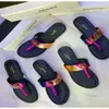 Sprzęt Diamond Bluckle Flip-Flops 2023 European and American Fashion Ladies Sandals