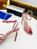 Designer Sandals Brand High Heel Shoes Women stone high heels Sandals lay sexy pumps 100% leather women heels wedding party shoes with box size 35-42