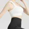 Yoga outfit åh! Women Sports BH Full Support Racerback Crop Tops U-Tie Padded Thin Strap Bralette Gym Sleuveless Underwear