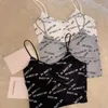 Canotte da donna Summer Fashion Letter Print Canotta con imbottitura sul petto Reggiseno intimo femminile con reggiseno avvolgente