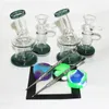 4,5 -calowe mini recyklingowe szklane szklane platformy DAB 14 mm żeńskie złącza ze szklaną miską lub 4 mm kwarcowy banger małe bąbelkowe rury wodne platformy olejne