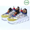 Designer Italien kedjereaktion Runningskor Reflekterande sneakers Triple Black White Multi-färg Suede Red Blue Yellow Fluo Tan Luxury Men Women Designer Trainers