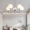 リビングルームの装飾用ノルディックガラスペンダントライトベッドルームのためのペンダントランプ屋内装飾ハンギングサスペイオンライト