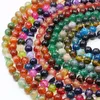 Cadeias de 10 mm de 10 mm redondo multicolor Multicolor Tourmaline Jaspers Agates Tigers Colar de pedra para olho DIY Peças de jóias naturais Fazer jóias