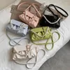 Evening Bags Beading Green Pu Leather Flap Crossbody For Women 2023 Fashion Luxury Trendy Summer Shoulder Handbags And Purses 5 Colour