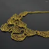 Ras du cou européen Vintage feuille Pednats déclaration collier pour femme cadeaux fête feuilles colliers pendentifs Bijoux Bijoux