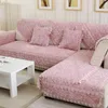 Chair Covers Plush Fabric Sofa Cover For Living Room Cushion Seat Slipcover Corner Towel Non-slip Winter Couch