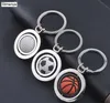 Key Rings 3 Desing Rotation Football metal Keychain golf basketball Car Key Chain Key Ring key pendant For Man Women Gift Jewelr