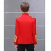 Clothing Sets Boys European Tassel Military Dress Suit Set Children Stage Court Dress Christmas Performance Prince Come Kids Blazer Pants W0224