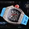 2023 Herenhorloges mannelijke luxe siliconen voor man sport des mannen multifunctionele kwarts 6-pins chronograaf horloge