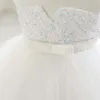 Girl Dresses Baby Girls Princess Dress Shiny Sequin Sleeveless Round Neck Tutu Mesh Flower For Wedding Birthday Party Formal Wear