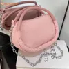 Bolsas de noite cor de cor sólida pão de bolsa de nylon pequena embreagem fofa feminino bolsa de ombro girada satchel compra